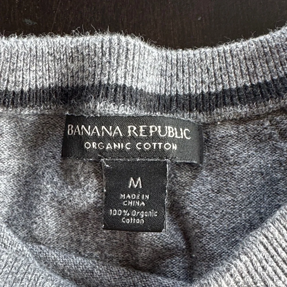 Banana Republic Charcoal and Light Gray Crewneck Sweater